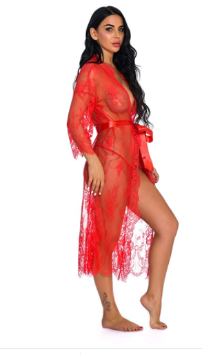 Robe De Chambre - Nuisette en Dentelle Transparente
