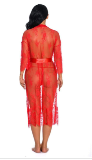 Robe De Chambre - Nuisette en Dentelle Transparente