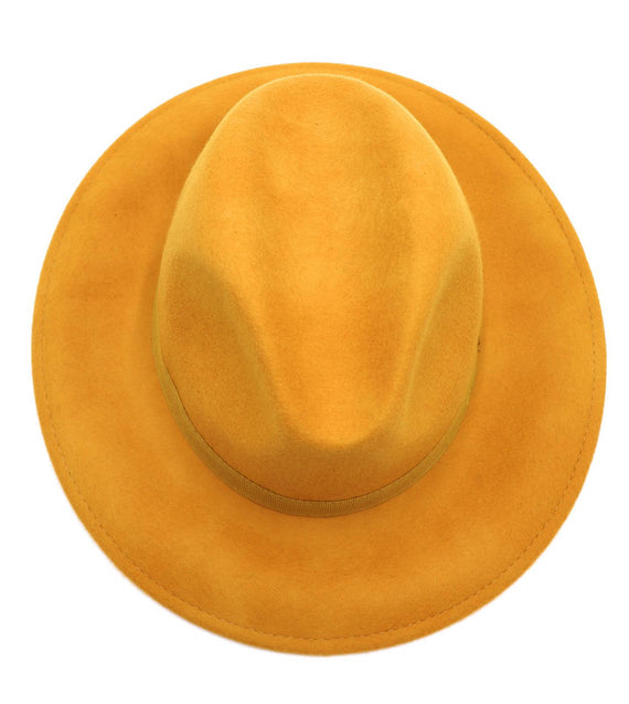 Chapeau Fedora Jaune Moutarde