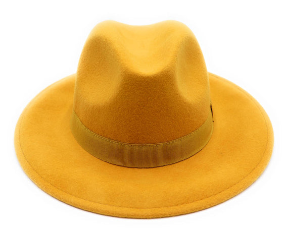 Chapeau Fedora Jaune Moutarde