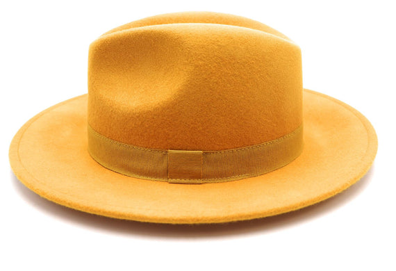 Chapeau Fedora Jaune Moutarde